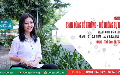 Chuyên gia “mách” hành trình vào Đại học với “10 số Livestream” hấp dẫn tại Đại học Đông Á
