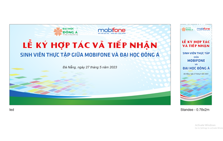 Lễ kí kết hợp tác và tiếp nhận sinh viên thực tập giữa trường Đại học Đông Á và công ty Mobifone miền Trung